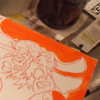 Remarqued Linoleum Block Prints